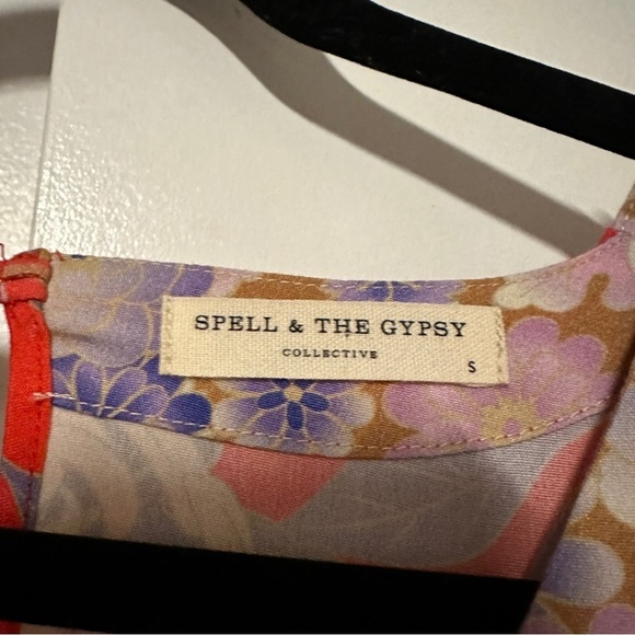 Spell the Gypsy Collective Willow tassel Kimono Sleeves dress Size Small - Picture 3 of 10